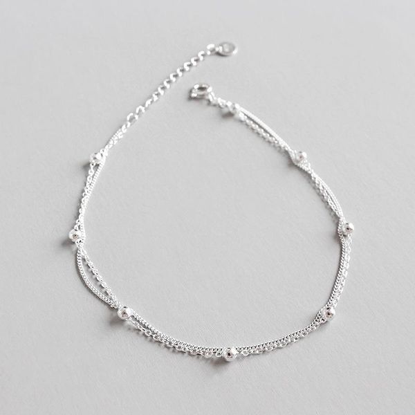 anklets 925 sterling silver ankle foot bracelet summer accessories, minimalist beads double layered chains for women jewelry, Red;blue
anklets 925 sterling silver ankle foot bracelet summer accessories, minimalist beads double layered chains for women jewelry, Red;blue