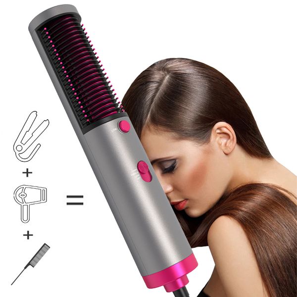 3in1 one step hair blow dryer air brush fast hair dryer negative ions hair salon volumizer straightener curler styler comb, Silver
3in1 one step hair blow dryer air brush fast hair dryer negative ions hair salon volumizer straightener curler styler comb, Silver