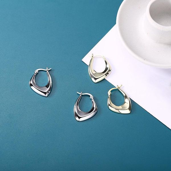 hoop & huggie hkmmh 925 sterling silver irregular geometric earring buckles women fashion unique design smooth jewelry accessories, Golden;silver
hoop & huggie hkmmh 925 sterling silver irregular geometric earring buckles women fashion unique design smooth jewelry accessories, Golden;silver
