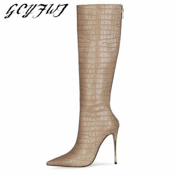 boots women knee high pointed toe thin heels zipper-sid solid color female shoes heel outdoor fashion soft botas mujer, Black
boots women knee high pointed toe thin heels zipper-sid solid color female shoes heel outdoor fashion soft botas mujer, Black