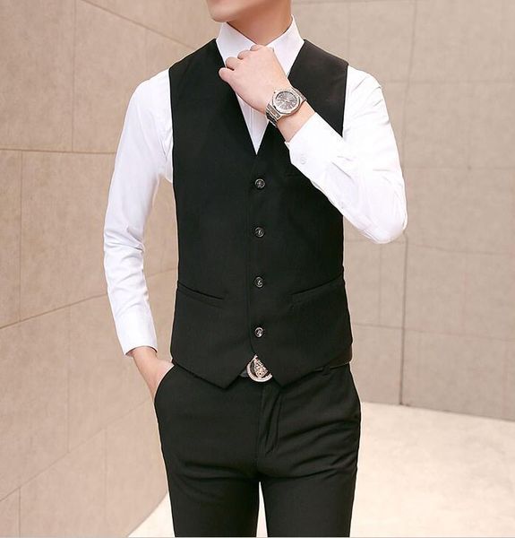 men's suits & blazers 2021 arrival fashion men vests slim fit suit male waistcoat gilet homme casual sleeveless formal business jacket, White;black
men's suits & blazers 2021 arrival fashion men vests slim fit suit male waistcoat gilet homme casual sleeveless formal business jacket, White;black