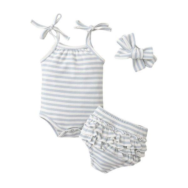 clothing sets toddler girls romper ruffle shorts, sleeveless striped crotch buttons sling vest pleated layered clothes headband, White
clothing sets toddler girls romper ruffle shorts, sleeveless striped crotch buttons sling vest pleated layered clothes headband, White
