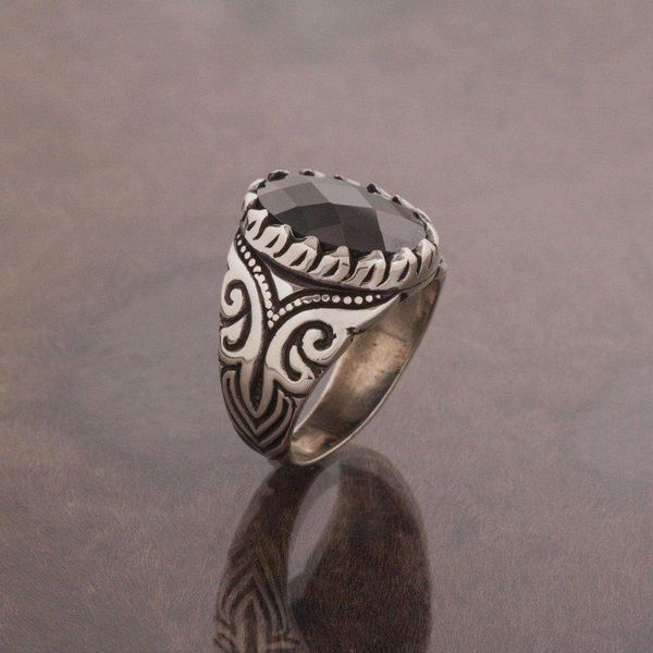 cluster rings 925 sterling black onyx stone anchor pattern silver ring fashion turkish premium quality handmade jawelery, Golden;silver
cluster rings 925 sterling black onyx stone anchor pattern silver ring fashion turkish premium quality handmade jawelery, Golden;silver