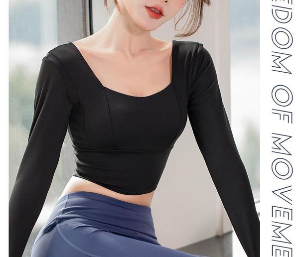 yoga outfit clothes women's long-sleeved beauty back with chest pad quick-drying sports running fitness set
yoga outfit clothes women's long-sleeved beauty back with chest pad quick-drying sports running fitness set