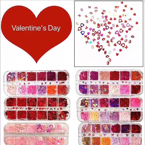 nail art decorations 12 grids/set valentine love sequins red suit,lips, mixed size glitter flakes 3d designer, Silver;gold
nail art decorations 12 grids/set valentine love sequins red suit,lips, mixed size glitter flakes 3d designer, Silver;gold