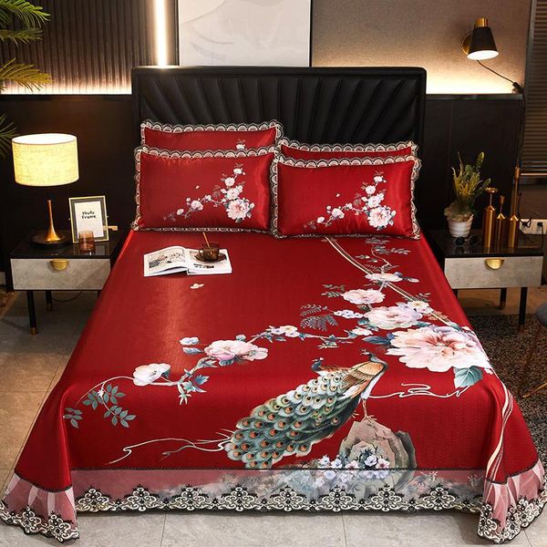 sheets & sets high-end european style ice silk mat summer bedroom dormitory printing bedding 3pcs 1bed sheet+2case king/queen size j8635
sheets & sets high-end european style ice silk mat summer bedroom dormitory printing bedding 3pcs 1bed sheet+2case king/queen size j8635