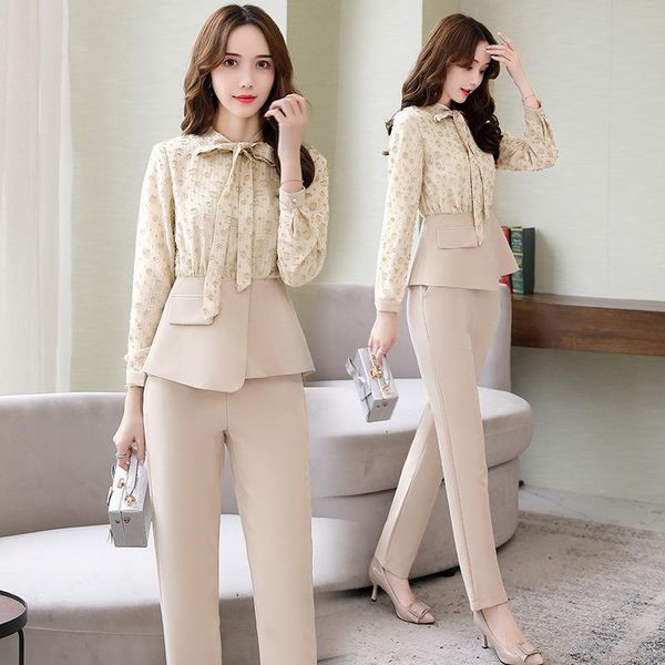 two piece dress 2021 korean style patchwork blouse long sleeve spring autumn women set 2 shirt pants suit lady workwear, White
two piece dress 2021 korean style patchwork blouse long sleeve spring autumn women set 2 shirt pants suit lady workwear, White