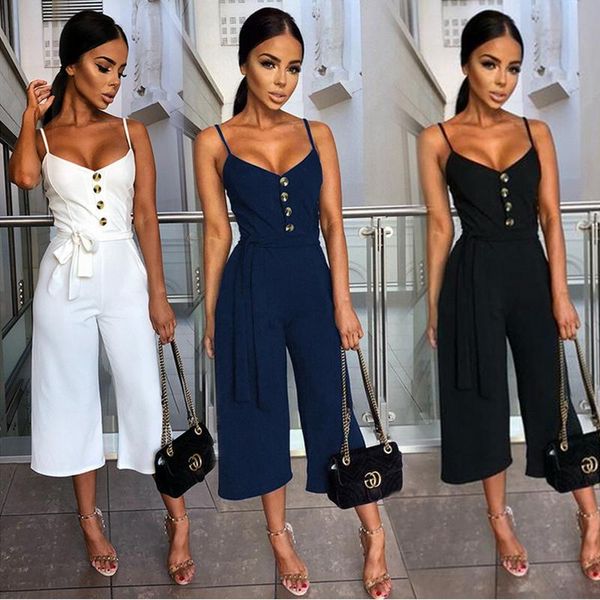 women's jumpsuits & rompers backless womens jumpsuit belt elegant bandage plus size black white overalls for woman
women's jumpsuits & rompers backless womens jumpsuit belt elegant bandage plus size black white overalls for woman