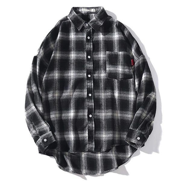 men's casual shirts mens classic plaid shirt fashion printing loose male stand collar blouse long-sleeved fall clothing camisa masculin, White;black
men's casual shirts mens classic plaid shirt fashion printing loose male stand collar blouse long-sleeved fall clothing camisa masculin, White;black