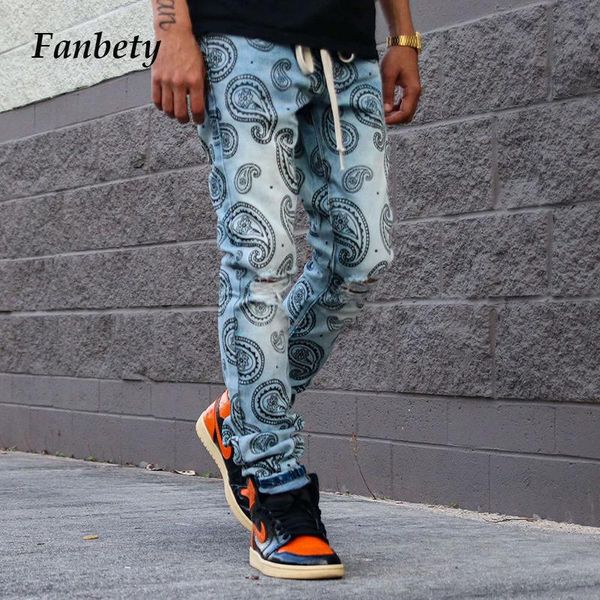 men's jeans spring men pants fashion straight slim ripped denim trousers casual pattern printing tie-dye denims male long pant, Blue
men's jeans spring men pants fashion straight slim ripped denim trousers casual pattern printing tie-dye denims male long pant, Blue
