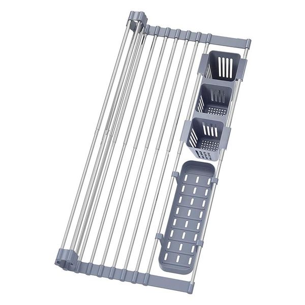 kitchen storage & organization expandable roll up dish drying rack to 22.8 inch with 2 baskets,dish drainer in sink
kitchen storage & organization expandable roll up dish drying rack to 22.8 inch with 2 baskets,dish drainer in sink