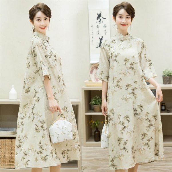 summer women cheongsams floral print cotton slim chinese traditional qipao for female half sleeve wedding dresses ethnic clothing, Red
summer women cheongsams floral print cotton slim chinese traditional qipao for female half sleeve wedding dresses ethnic clothing, Red