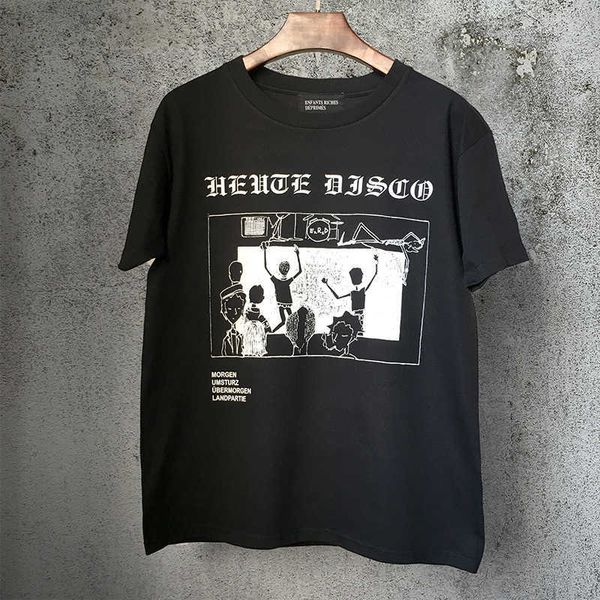 rich erd melancholy second generation heude disco punk fashion brand loose short sleeve t-shirt 4iqk, White;black 
rich erd melancholy second generation heude disco punk fashion brand loose short sleeve t-shirt 4iqk, White;black