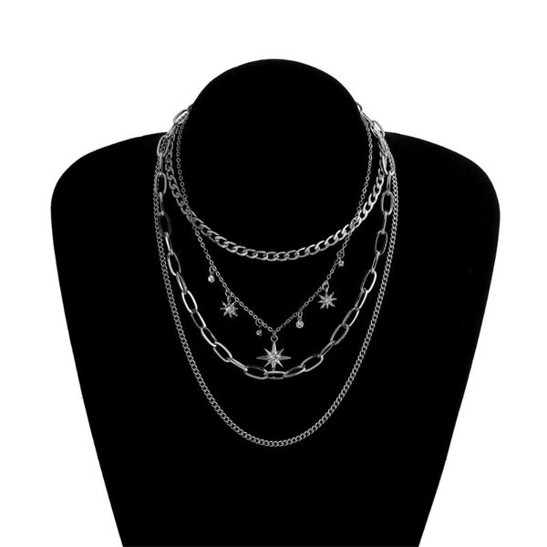 pendant necklaces vintage crystal charm choker necklace gold silver color multilayer chain starlight for women party jewelry
pendant necklaces vintage crystal charm choker necklace gold silver color multilayer chain starlight for women party jewelry
