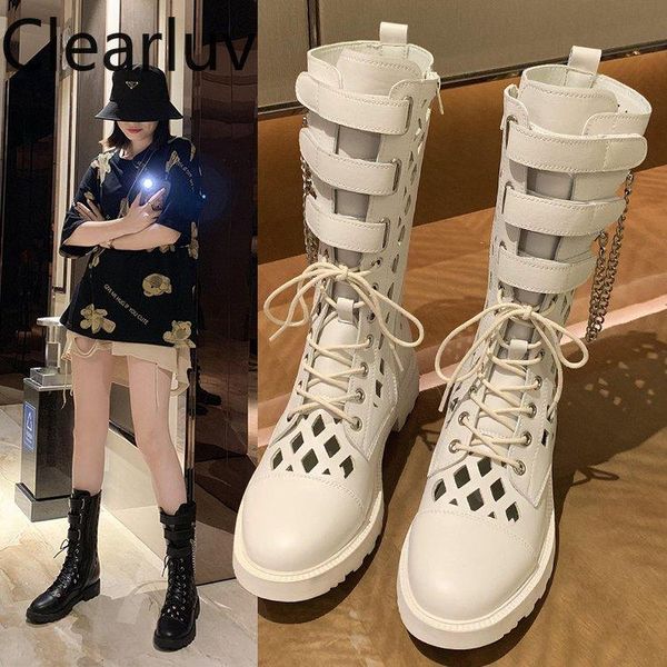 boots fashion thick bottom middle heel women hollow belt buckle side zipper motorcycle size 35-39, Black
boots fashion thick bottom middle heel women hollow belt buckle side zipper motorcycle size 35-39, Black