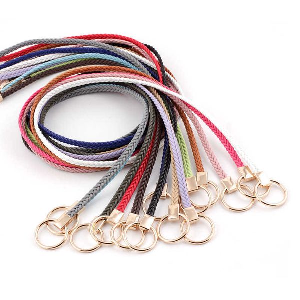 fashion pu leather belt women waist rope ultra-thin woven knotted straps wild round buckle waistband casual candy-colored belt p0817, Black;brown
fashion pu leather belt women waist rope ultra-thin woven knotted straps wild round buckle waistband casual candy-colored belt p0817, Black;brown