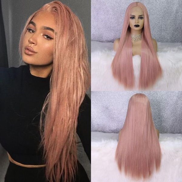 synthetic wigs old pink wig long straight glueless lace front middle part transparent cosplay for black women oley
synthetic wigs old pink wig long straight glueless lace front middle part transparent cosplay for black women oley
