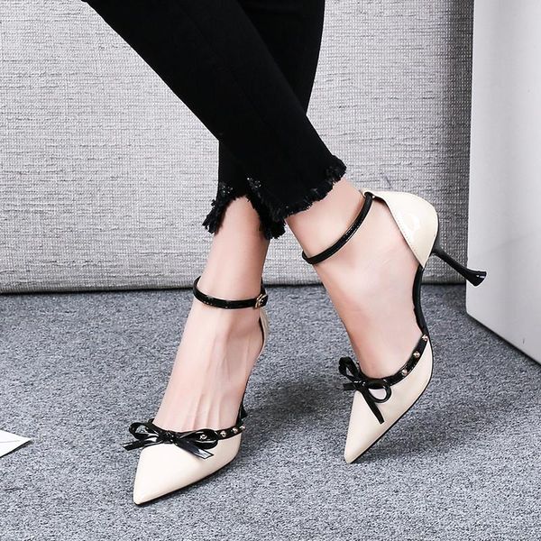 dress shoes women's heeled spring 2021 fashion ankle buckle with sweet bow skin-friendly non-slip high heel u28-24, Black
dress shoes women's heeled spring 2021 fashion ankle buckle with sweet bow skin-friendly non-slip high heel u28-24, Black