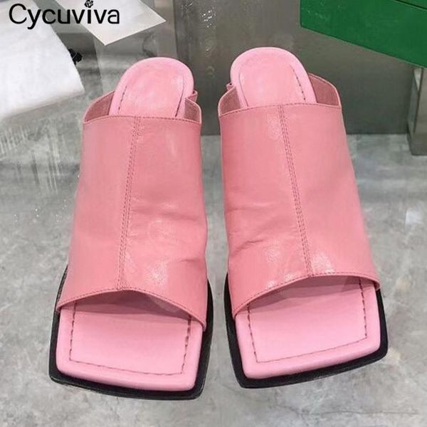 slippers square toe pink women high heel brand runway back cover leather slides summer party dress shoes for 6.5 cm, Black
slippers square toe pink women high heel brand runway back cover leather slides summer party dress shoes for 6.5 cm, Black
