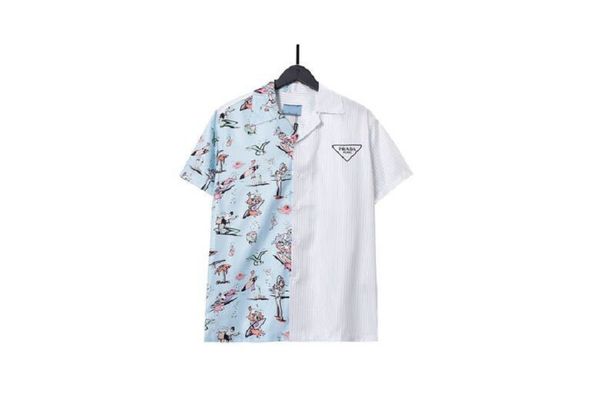 2022ss early spring new high-end cotton printed shirt stitching pullover short-sleeved t-shirt size: m~xxxl color: black and white n452, Black;brown
2022ss early spring new high-end cotton printed shirt stitching pullover short-sleeved t-shirt size: m~xxxl color: black and white n452, Black;brown