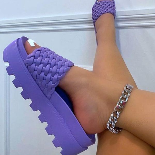 slippers 2021 summer sandals for women platform shoes high heel woven sandal casual slip-on ladies slides thick-sole, Black
slippers 2021 summer sandals for women platform shoes high heel woven sandal casual slip-on ladies slides thick-sole, Black