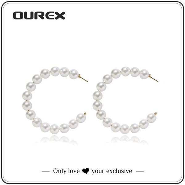 hoop & huggie ourex 2021 luxury imitation pearl hoops earrings fashion big earring for women party jewelry accessories wholesale, Golden;silver
hoop & huggie ourex 2021 luxury imitation pearl hoops earrings fashion big earring for women party jewelry accessories wholesale, Golden;silver