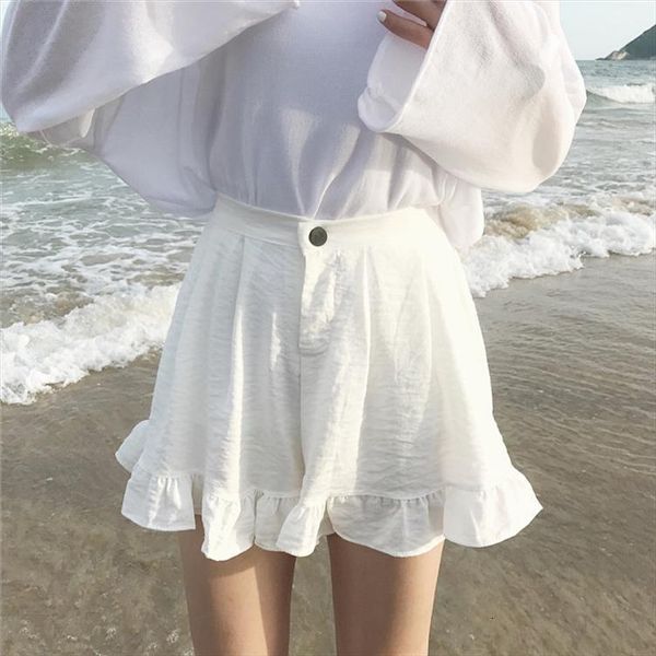 patchwork pleated ruffles high waist women short button flared wide leg chiffon summer sweet college girl casual workout loose, White;black
patchwork pleated ruffles high waist women short button flared wide leg chiffon summer sweet college girl casual workout loose, White;black