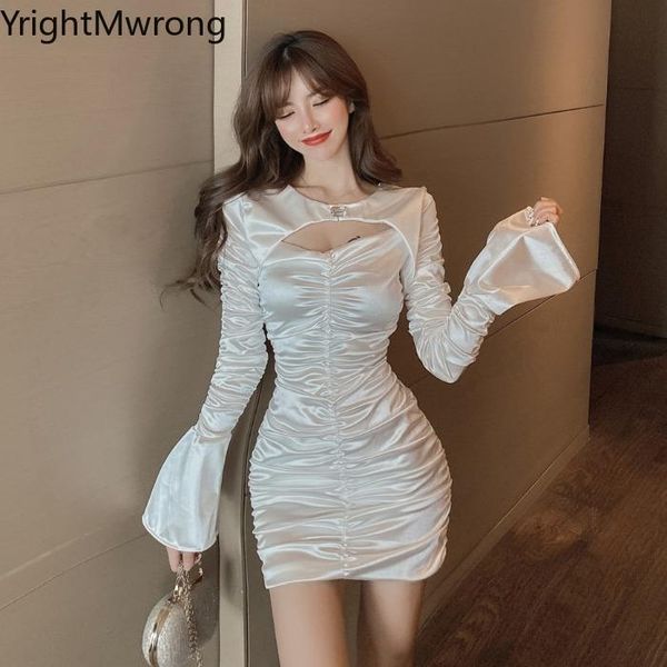 casual dresses fall women long sleeve elegant bodycon mini hollow backless crystal rhinestone button ruched satin silky party dress high wai, Black;gray
casual dresses fall women long sleeve elegant bodycon mini hollow backless crystal rhinestone button ruched satin silky party dress high wai, Black;gray