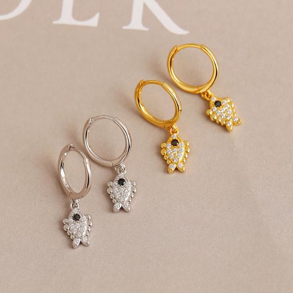 jewelry 925 silver small gold color goldfish pendant black eye cubic zircon hoop earring for women girl brinco ear 2021 & huggie, Golden;silver
jewelry 925 silver small gold color goldfish pendant black eye cubic zircon hoop earring for women girl brinco ear 2021 & huggie, Golden;silver