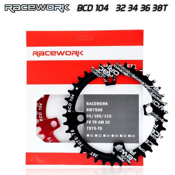 bike heels & chainwheels bicycle crank 104bcd round shape narrow wide 32t/34t/36t/38t mtb chainring chainwheel circle crankset single p