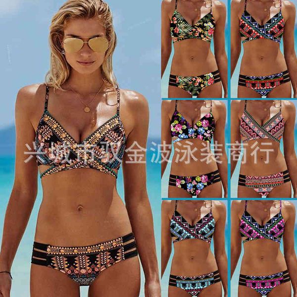 Split Women's Swimsuits Sexy Ethnic Print Strap Bikini, White;black
Split Women's Swimsuits Sexy Ethnic Print Strap Bikini, White;black