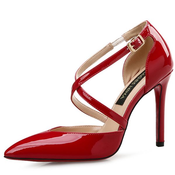 sandals high heels patent leather cross straps pointed toe stiletto ladies black white red wedding banquet pumps women shoes x0012
sandals high heels patent leather cross straps pointed toe stiletto ladies black white red wedding banquet pumps women shoes x0012