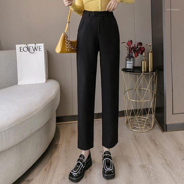 women's pants & capris korean style women spring autumn black loose ankle-length office lady elegant pocket straight suit trousers stre, Black;white
women's pants & capris korean style women spring autumn black loose ankle-length office lady elegant pocket straight suit trousers stre, Black;white