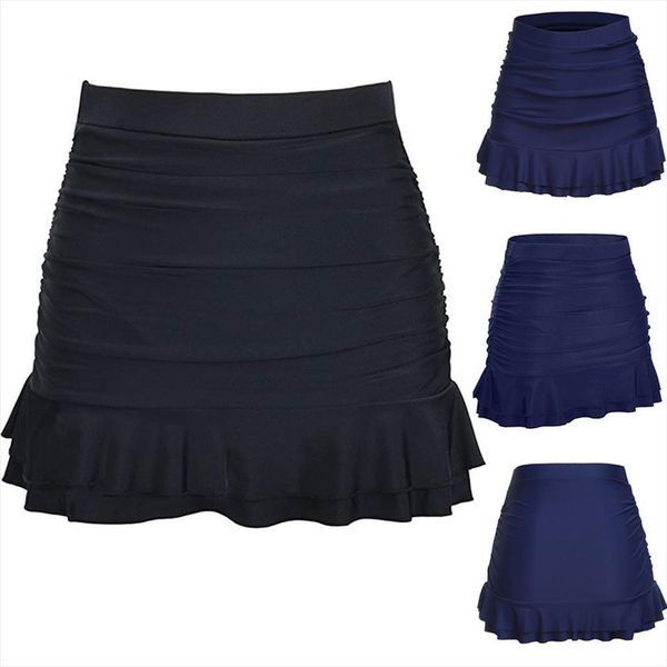 solid color swimsuit pants skirted women skirt bikini bottom high waisted shirred ruffles short, Black
solid color swimsuit pants skirted women skirt bikini bottom high waisted shirred ruffles short, Black
