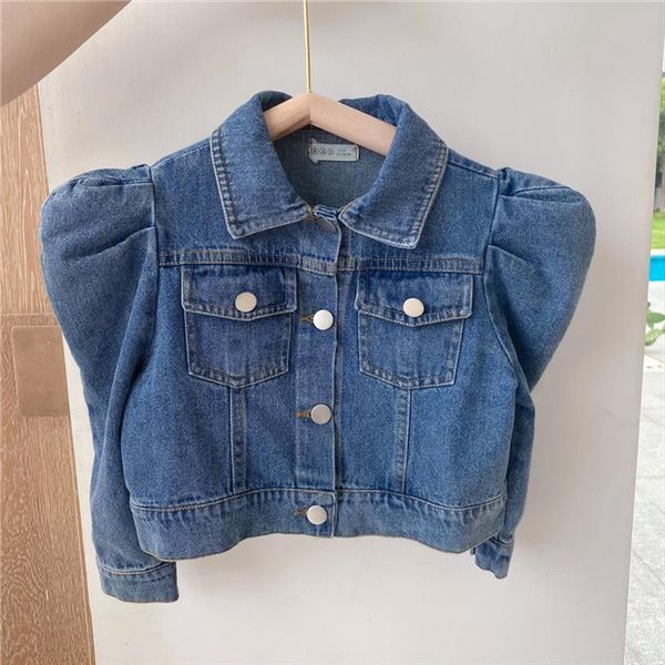 spring autumn girls denim jacket baby coat children outwear kids streetwear clothes fashion pleated bubble sleeve 1 to 7 yrs, Blue;gray
spring autumn girls denim jacket baby coat children outwear kids streetwear clothes fashion pleated bubble sleeve 1 to 7 yrs, Blue;gray