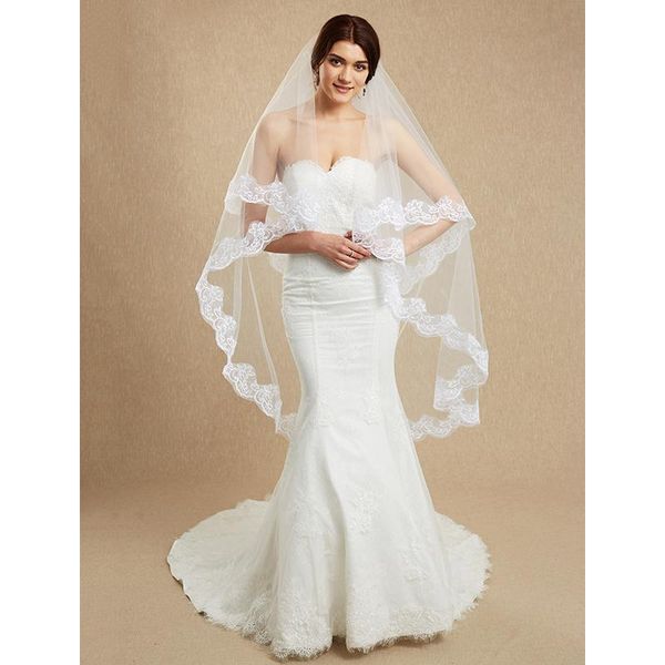 bridal veils lan ting bride uma camada borda com aplicao de renda vus noiva vu ruge capela catedral apliques tule, Black
bridal veils lan ting bride uma camada borda com aplicao de renda vus noiva vu ruge capela catedral apliques tule, Black