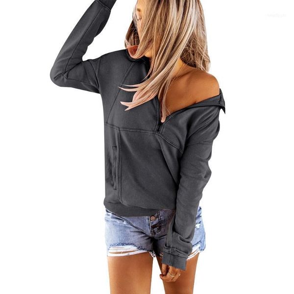 long sleeve women blouse and shirt zipper v neck ladies blouses autumn winter pink gray pocket female tee d251, White
long sleeve women blouse and shirt zipper v neck ladies blouses autumn winter pink gray pocket female tee d251, White