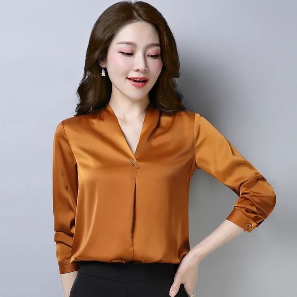 blouses feminine mode temperament arrival soft comfortable simple style work sweet plus size basic silk shirt, White
blouses feminine mode temperament arrival soft comfortable simple style work sweet plus size basic silk shirt, White