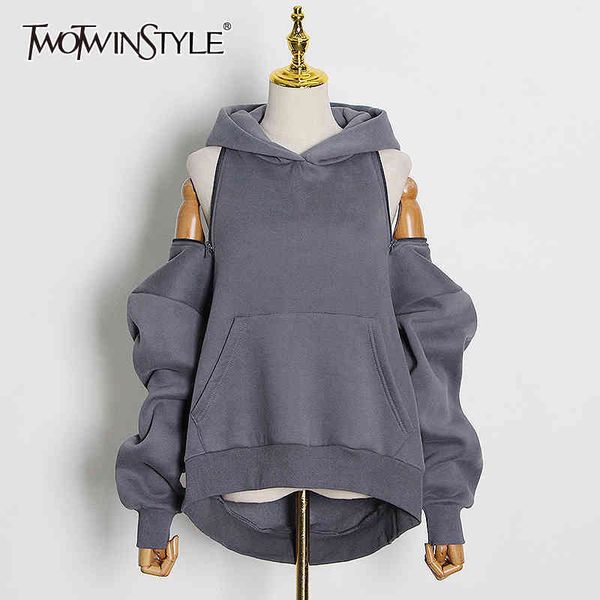 casual solid sweatshirt for women hooded collar long sleeve hollow out minimalist sweatshirts female fashion fall 210524, Black
casual solid sweatshirt for women hooded collar long sleeve hollow out minimalist sweatshirts female fashion fall 210524, Black