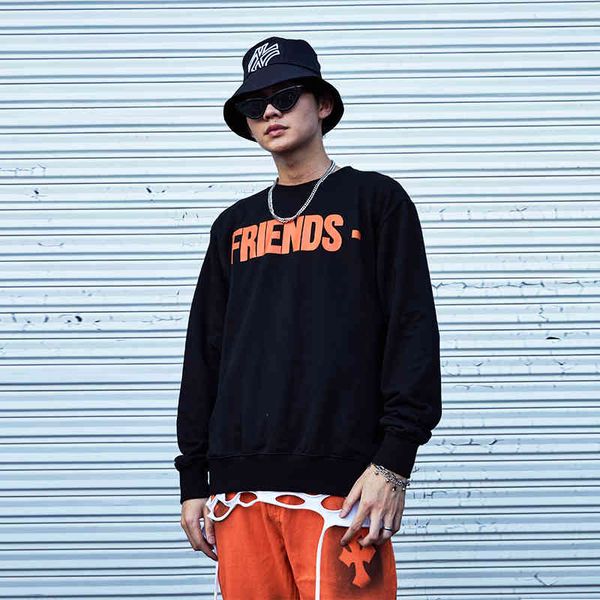 long 2021 brand v hoodie round neck pullover big beijing limited high street loose fog couples leisure long sleeve fashion, Black
long 2021 brand v hoodie round neck pullover big beijing limited high street loose fog couples leisure long sleeve fashion, Black