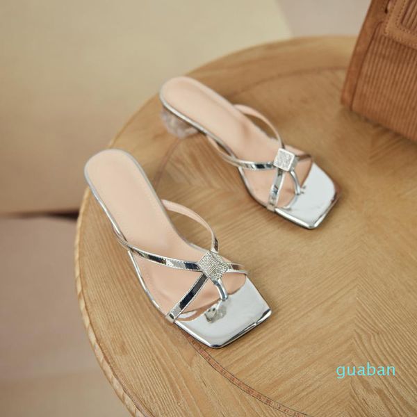 slippers women's natural leather 22-24.5cm length summer shoes outdoor transparent heel diamond decoration women slides 1825, Black
slippers women's natural leather 22-24.5cm length summer shoes outdoor transparent heel diamond decoration women slides 1825, Black