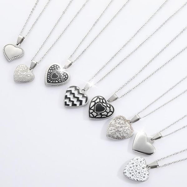 rinhoo lovely heart charm pendant necklaces stainless steel chain choker necklace for women trendy bohemia wedding party jewelry, Silver
rinhoo lovely heart charm pendant necklaces stainless steel chain choker necklace for women trendy bohemia wedding party jewelry, Silver