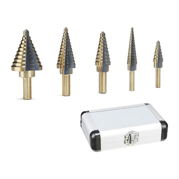 professional hand tool sets 5pcs hss titanium high speed steel cobalt step drill bit set center punch for accurate locator
professional hand tool sets 5pcs hss titanium high speed steel cobalt step drill bit set center punch for accurate locator
