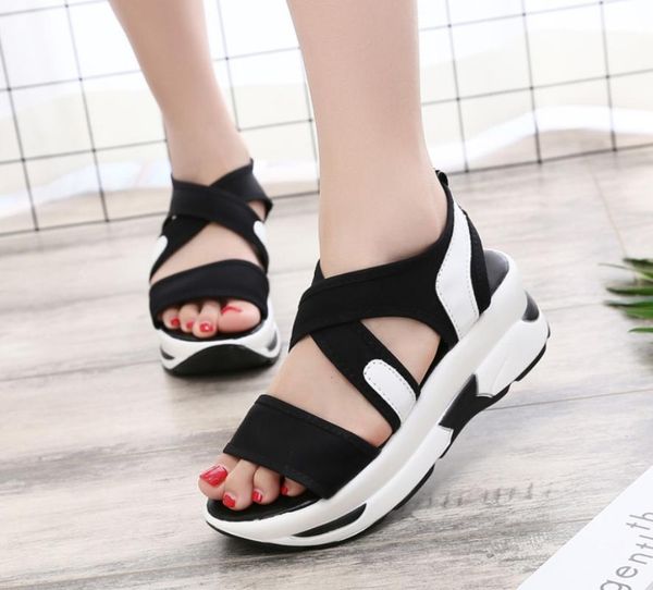 fashion style casual female shoes woman summer wedge comfortable sandals ladies flat, Black
fashion style casual female shoes woman summer wedge comfortable sandals ladies flat, Black