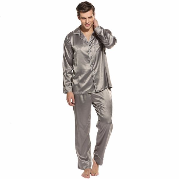 men's sleepwear loose men satin pyjama homme nightwear pajamas set lounge pants and 2 piece suit night pijamas male home cloth, Black;brown
men's sleepwear loose men satin pyjama homme nightwear pajamas set lounge pants and 2 piece suit night pijamas male home cloth, Black;brown