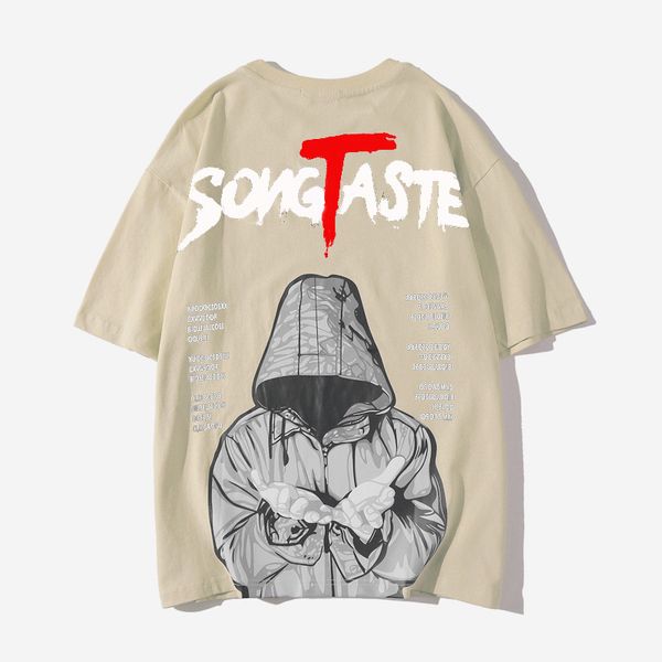 gaojiechao cartoon character printing trend hip hop half sleeve hiphop youth short sleeve t-shirt, White
gaojiechao cartoon character printing trend hip hop half sleeve hiphop youth short sleeve t-shirt, White