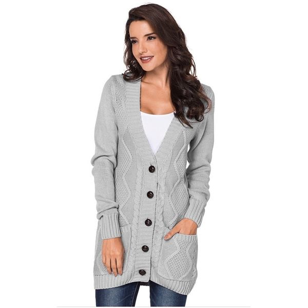winter knitted sweater european and american gray black plus thick loose long-sleeved knit cardigan feminina lr343 210531, White;black
winter knitted sweater european and american gray black plus thick loose long-sleeved knit cardigan feminina lr343 210531, White;black
