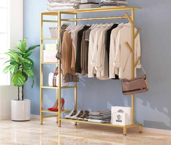 hangers & racks light luxury floor hanging clothes rack bedroom gold north european style household wardrobe storage
hangers & racks light luxury floor hanging clothes rack bedroom gold north european style household wardrobe storage