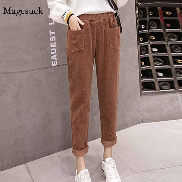 women's pants & capris korean women twist straight high waist autumn winter corduroy harem plus size trousers pantalon 11585, Black;white
women's pants & capris korean women twist straight high waist autumn winter corduroy harem plus size trousers pantalon 11585, Black;white