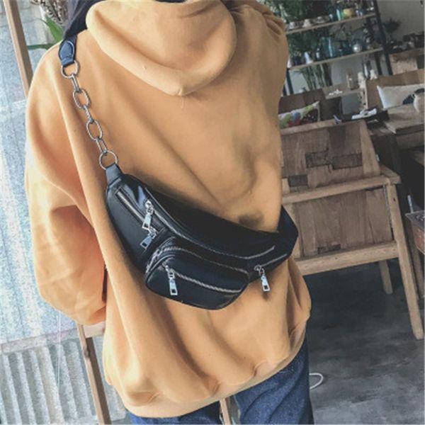 women waist bag multifunction fashion leather phone bags small belt cool packs